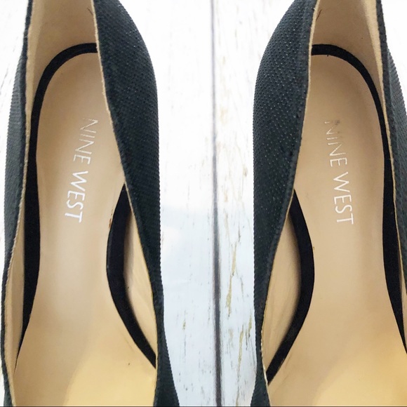 Navy blue Nine West navy blue pointed toe heels 5M - Picture 6 of 10